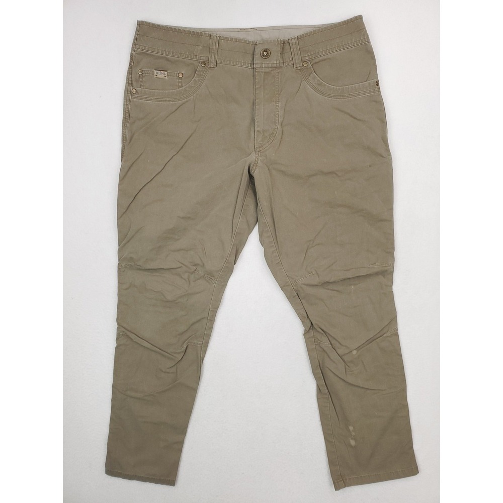 Kuhl Pants Mens 36x30 Taupe Revolvr Rogue Vintage Patina Dye Relaxed Tapered